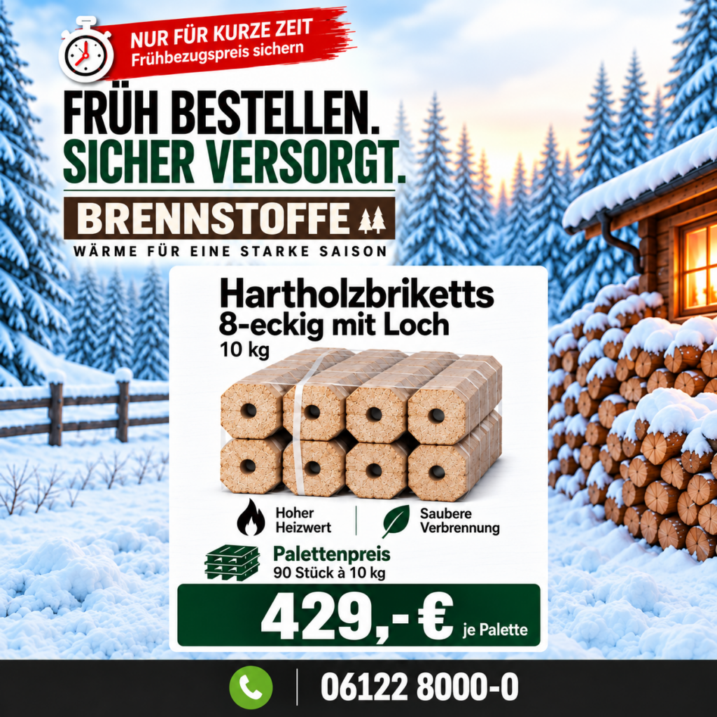 hartholzbriketts quadrat